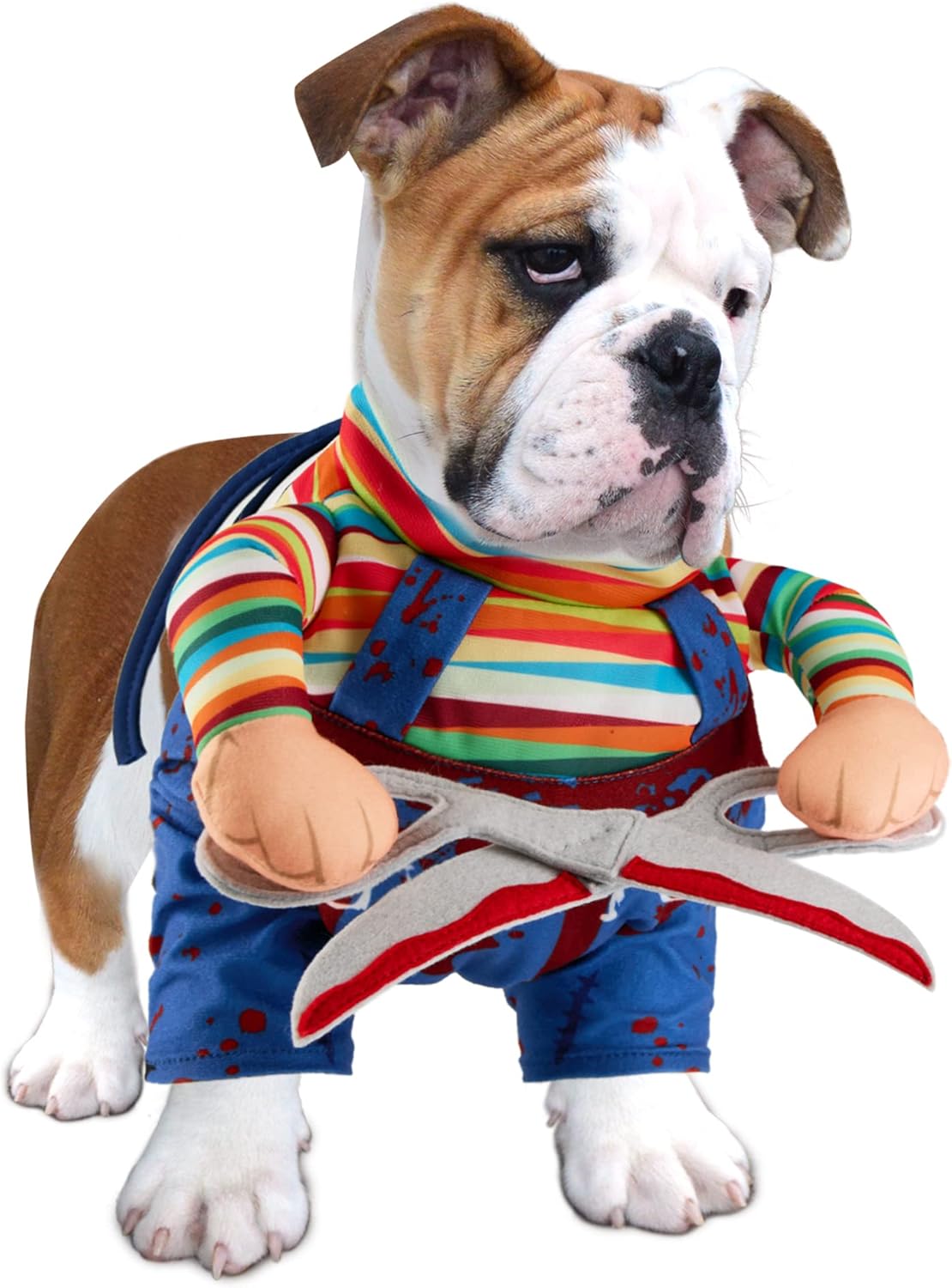 Dog Halloween Scissors Style Doll Costume Pet Christmas Cosplay Adjustable Doll Funny Special Clothes Puppy Party Clothes for Small Dogs Cats (Small)