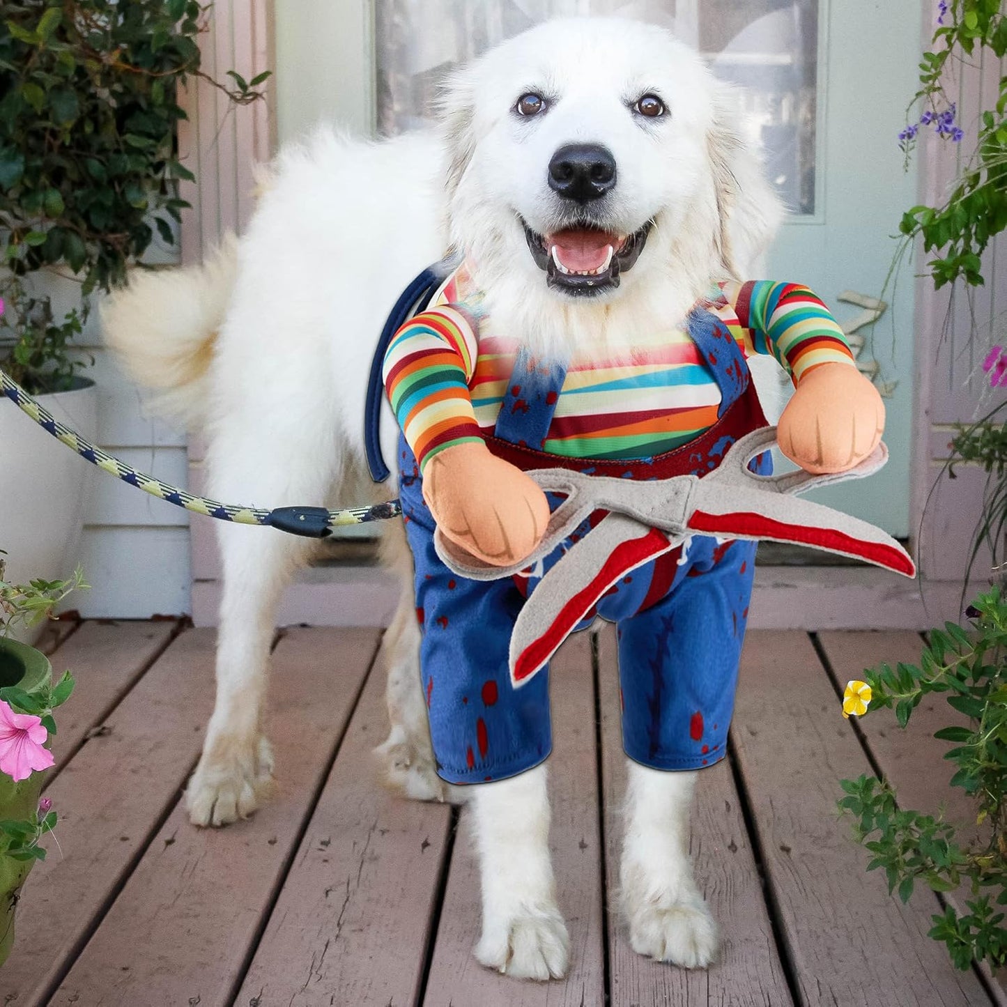 Dog Halloween Scissors Style Doll Costume Pet Christmas Cosplay Adjustable Doll Funny Special Clothes Puppy Party Clothes for Small Dogs Cats (Small)